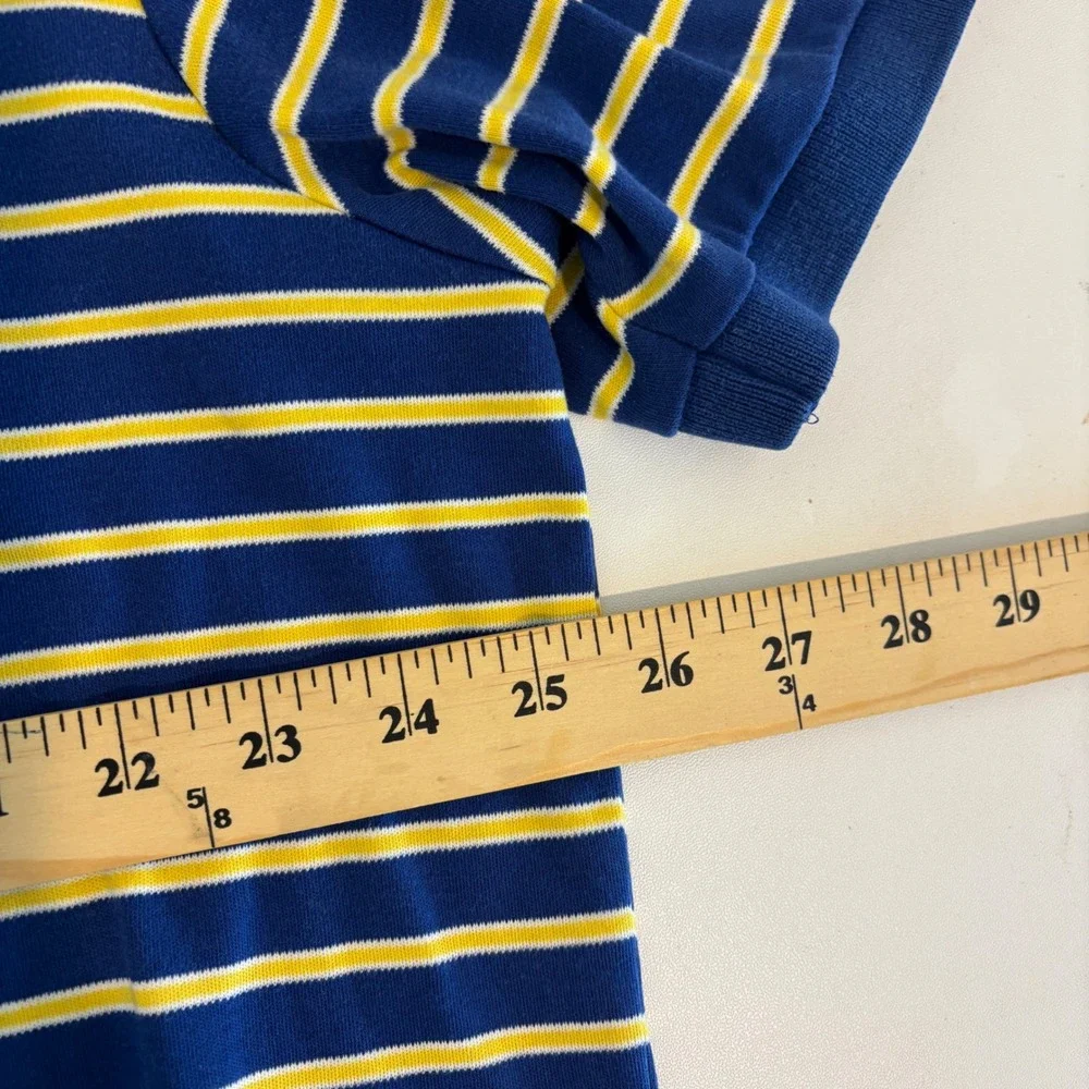 Polo Ralph Lauren Polo Shirt Mens XL Blue Yellow Striped Short Sleeve Pony Logo